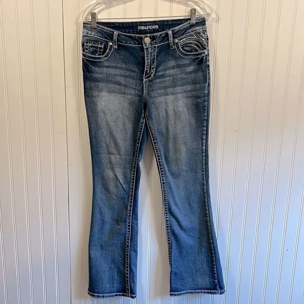 Maurices mid rise boot cut jeans
